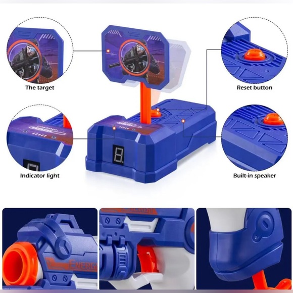 Digital Shooting Targets with Foam Dart Toy Gun-Electronic Scoring Board Game- - Picture 3 of 3